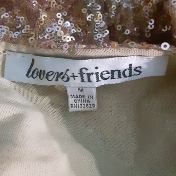 Lovers + Friends Gold Sequined Mini Dress - Picture 5 of 5